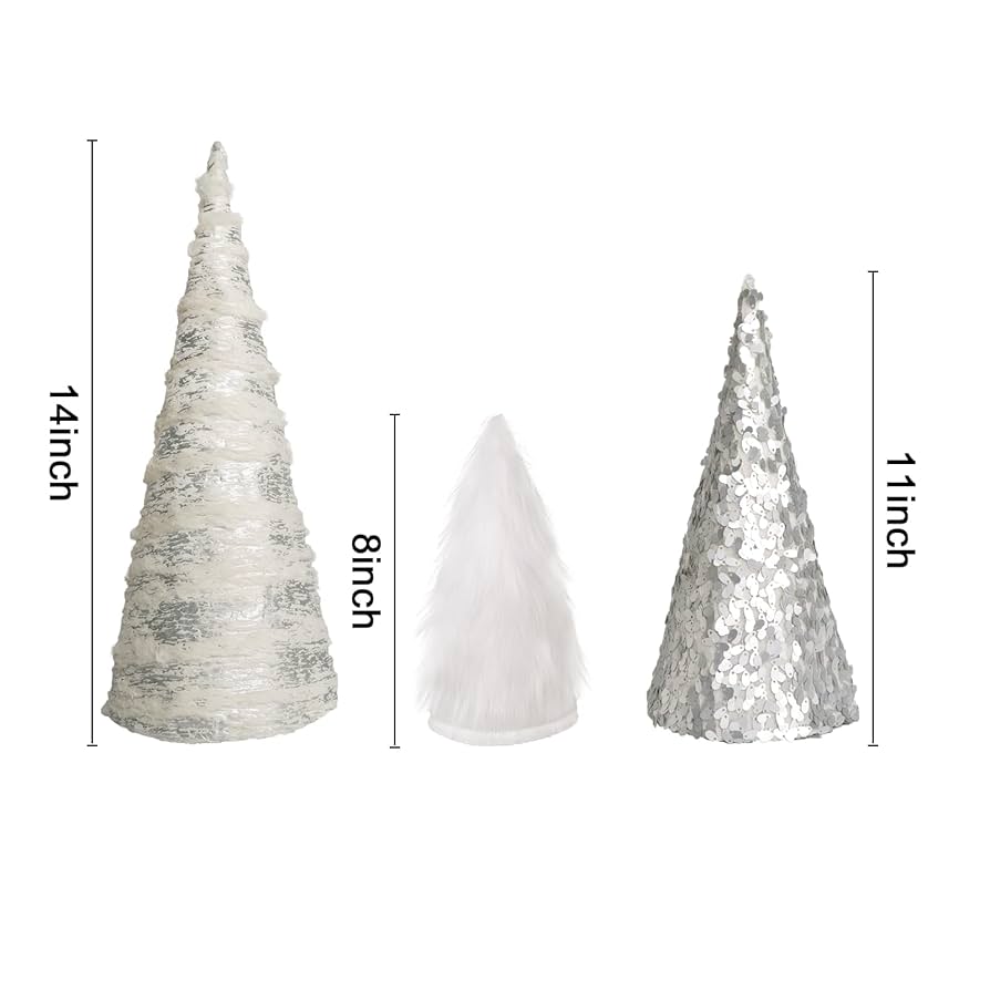 Amazon.com: Bunny Chorus Christmas Table Decor, 3pcs Silver